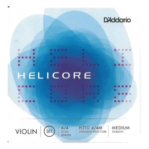 D‘addario H310 4/4MJeu de cordes pour violon Helicore Medium 4/4 Meilleur Prix