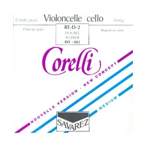 Corelli 482Corde à l‘unité Ré Corelli filées sur acier Nouveauté