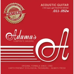 Adamas 1749Jeu de cordes Folk Phosphore-bronze super-light 11-52 Pas Cher