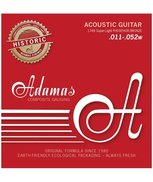 Adamas 1749Jeu de cordes Folk Phosphore-bronze super-light 11-52 Pas Cher