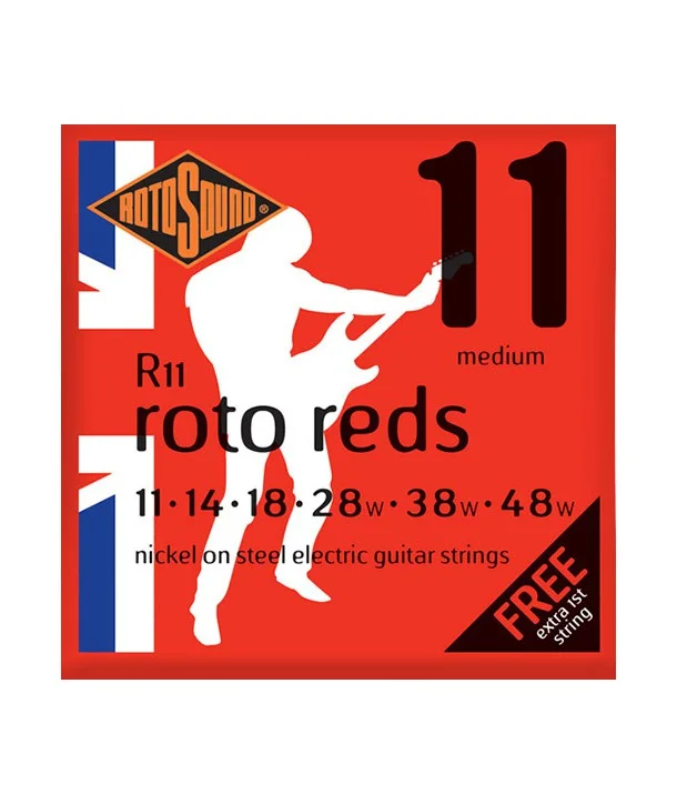Promotion Rotosound R11Jeu de cordes électriques Roto Reds Medium Nickel 11-48