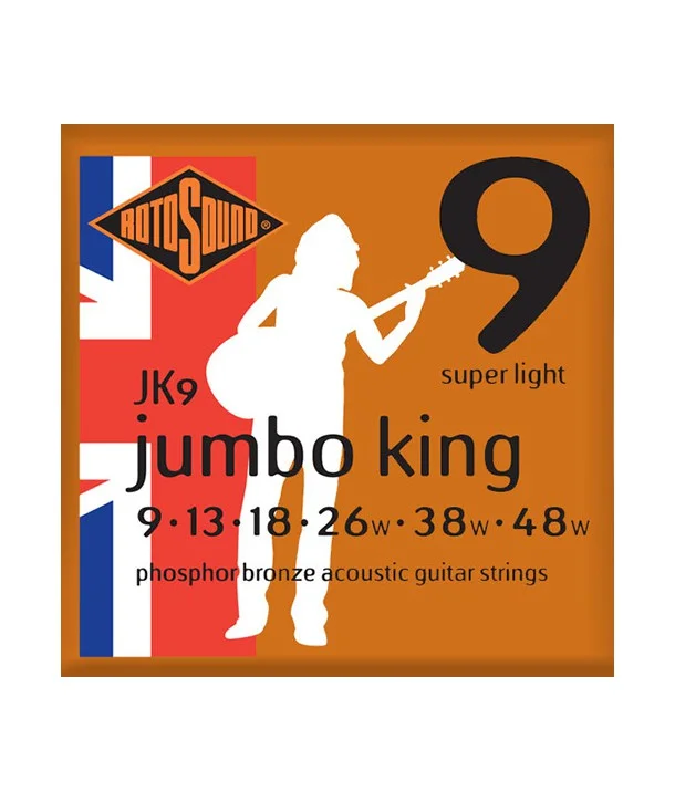 Affaire À Saisir Rotosound JK9Jeu de cordes Folk Phosphore Bronze Jumbo King Super Light 9-48