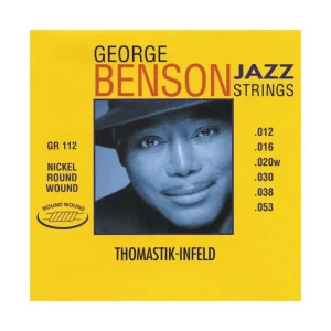 Commander Vite Thomastik GR112Jeu de cordes électriques George Benson Jazz Filé rond Médium light plat 12-53