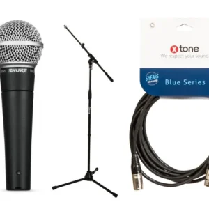 Shure SM58-LCE+ (XH 6001) + XLR(M) / XLR(F) 6M Vente Flash