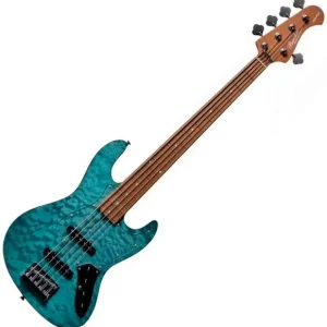 Soldes Bacchus Japan Tune Up JT WL5-QM-AC RSM/M (5-String) - aqua marine blue satin