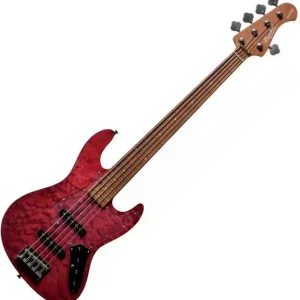 Petit Prix Bacchus Japan Tune Up JT WL5-QM-AC RSM/M (5-String) - red satin