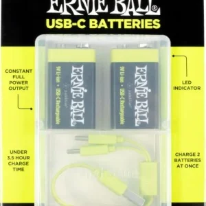 Pas Cher Ernie ball 9642 - 9v rechargeable via USB-C