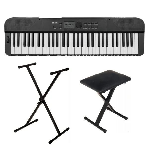 Must-Have Nux NEK-100 + Stand (XH 6100) + Banquette Pliable (xb 6150) - noir