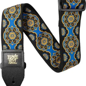 Ernie ball Sangle Jacquard Kaleidoscope Blue Haute Qualité
