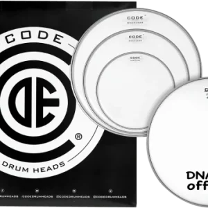 Code drumheads Tom Pack DNA Transparente Fusion 10/12/14 + CC 14" DNA Sablée Usine Directe