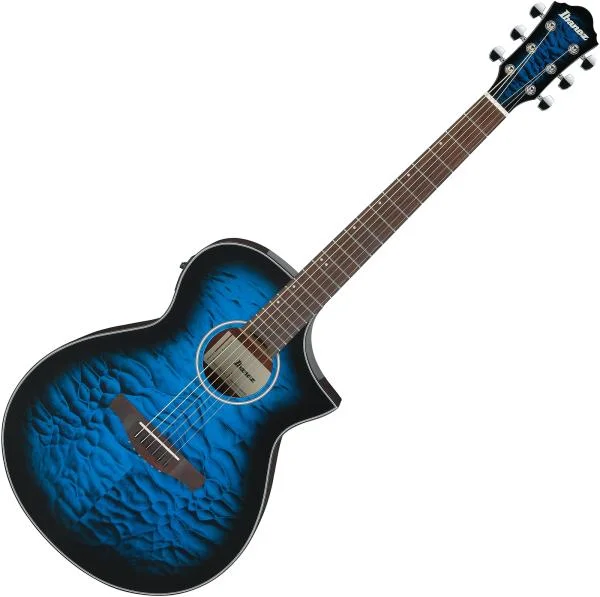 Satisfait Ou Remboursé Ibanez AEWC16QA TLH - transparent blue sunburst