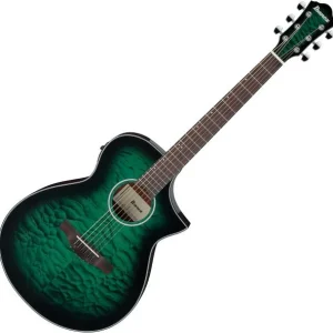 Usine Directe Ibanez AEWC16QA TEH - transparent emerald burst