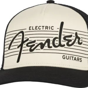 Fender ELECTRIC GUITAR HAT BLACK / CREAM - CASQUETTE - taille unique Prix Cassé