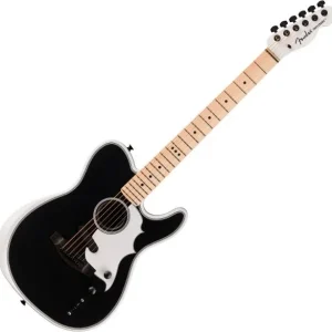 Fender Jack White Triplesonic Acoustasonic Telecaster - satin arctic white with black top Nouvelle Collection