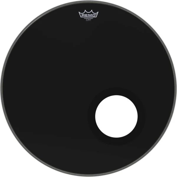 Remo P3-1022-ES-DM Timbre Resonance Grosse Caisse P3 3 22 Ebony - 22 pouces Commander Maintenant