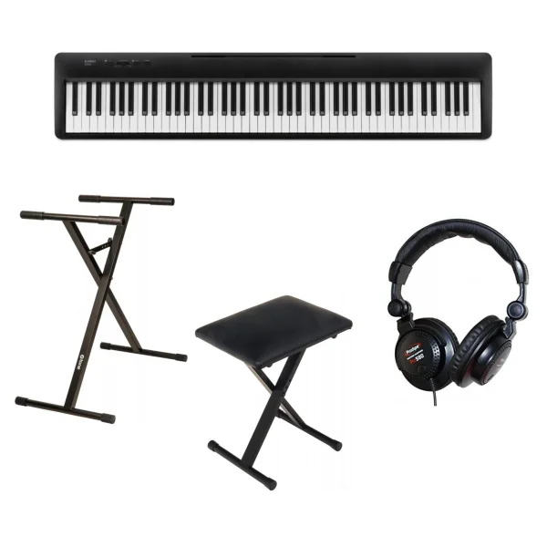 Meilleure Vente Kawai ES120B Noir + Stand + Casque + Banquette