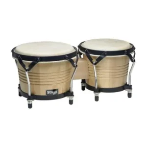 Stagg BW-200-N Bongos Latins en bois 7,5" et 6,5" Vente Directe