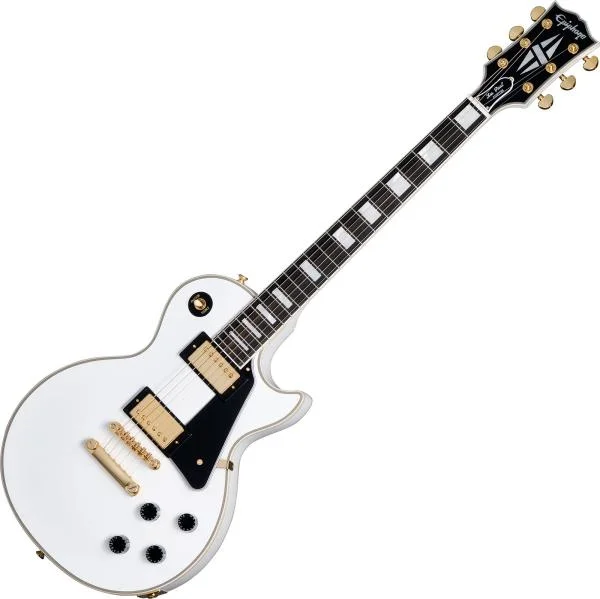 Epiphone Inspired By Gibson Les Paul Custom (490R/498T Pickups) - alpine white Meilleur Prix