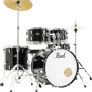 Authentique Pearl Roadshow Fusion 20 + Pack Sabian Solar - 5 fûts - jet black