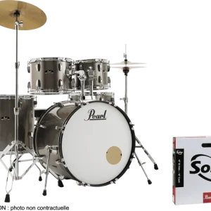 Pearl Roadshow Rock 22 + Pack Sabian Solar - bronze metallic Offre Exclusive