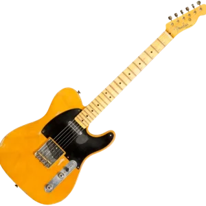 Produit De Marque Fender Custom Shop 1952 Telecaster Masterbuilt Andy Hicks R126811 - relic smoked butterscotch blonde