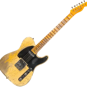 Expédition Rapide Fender Custom Shop 1950 Double Esquire R126773 - super heavy relic aged nocaster blonde