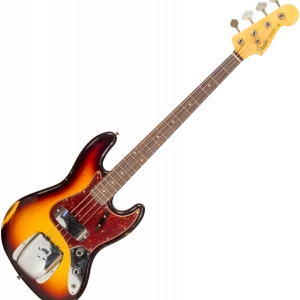 Fender Custom Shop 1962 Jazz Bass CZ569015 - relic 3-color sunburst Affaire À Saisir