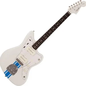 Populaire Fender Made in Japan Traditional 60s Jazzmaster - olympic white w/ blue competition stripe