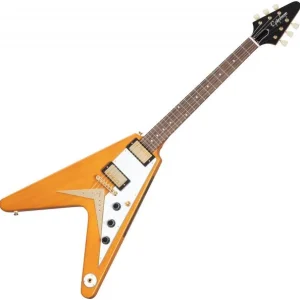 Epiphone Original 1958 Flying V Korina White Pickguard - aged natural Commander Maintenant
