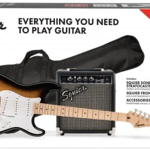 Squier Sonic Stratocaster Pack - 2-color sunburst Satisfait Ou Remboursé