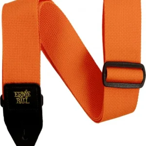 Meilleure Vente Ernie ball Polypro 2-inches Guitar Strap - Orange & Black