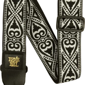 Meilleur Choix Ernie ball Jacquard 2-inches Guitar Strap - Black Heart
