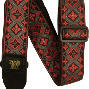 Ernie ball Jacquard 2-inches Guitar Strap - Red King Nouvel Arrivage