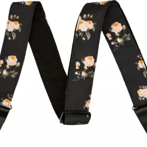 Offre Limitée Fender Floral 2-inches Guitar Strap - Black