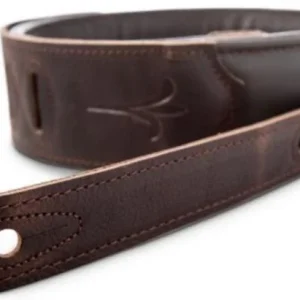 Commander Maintenant Taylor Spring Vine Leather Guitar Strap 4124-25 - Chocolate Brown
