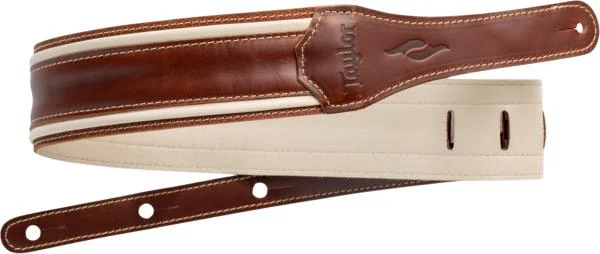 Taylor 2.5-inc. Element Leather Guitar Strap 4113-25 - Brown/Cream Acheter Direct