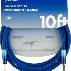 Top Vente Fender Ombré Instrument Cable, Straight/Straight, 10ft - Belair Blue
