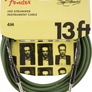 Retour Gratuit Fender Joe Strummer Pro Instrument Cable 13ft - Drab Green