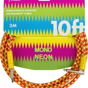 Super Prix Fender Mononeon Instrument Cable, Straight/Straight, 10ft - Orange
