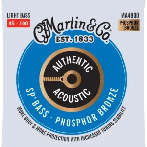 Martin MA4800 Acoustic Bass 4-String Set Authentic SP 80/20 Bronze 45-100 - jeu de 4 cordes Commander Vite