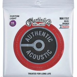 Meilleur Prix Martin MA175T Acoustic Guitar 6-String Set Authentic Lifespan 2.0 80/20 Bronze 11-52 - jeu de 6 cordes