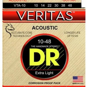 Dr VTA-10 Acoustic Guitar 6-String Set Veritas Phosphor Bronze 10-48 - jeu de 6 cordes Solde