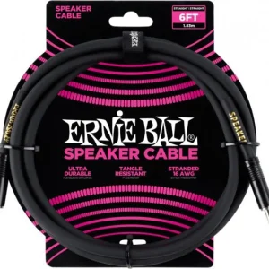 Populaire Ernie ball P06072 6in Straigth / Straigth Speaker Cable - Black