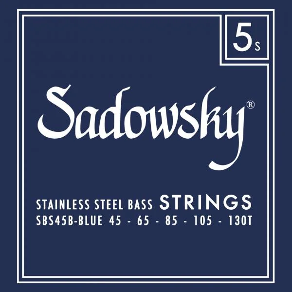 Haute Qualité Sadowsky SBS 45B Electric Bass String 5-String Set Blue Label Stainless Steel Taperwound 045-130T - jeu de 5 cordes