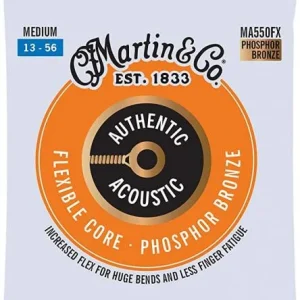 Dernier Modèle Martin MA550FX Acoustic Guitar 6-String Set Authentic Flexible Core Phosphor Bronze 13-56 - jeu de 6 cordes