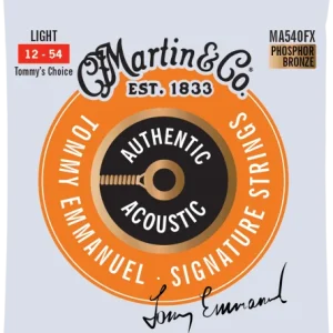 Martin MA540FX Acoustic Guitar 6-String Set Authentic Flexible Core Phosphor Bronze 12-54 - jeu de 6 cordes Commander Maintenant