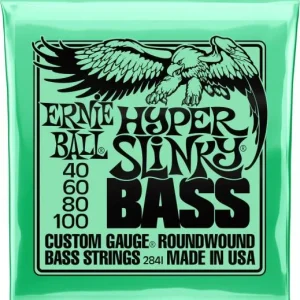 Ernie ball P02841 Electric Bass 4-String Set Hyper Slinky Nickel Wound 40-100 - jeu de 4 cordes Remise