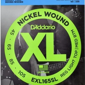 D‘addario EXL165SL Electric Bass 4-String Set Nickel Round Wound Super Long Scale 45-105 Seulement Aujourd'hui