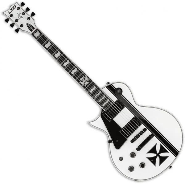 Réduction Ltd James Hetfield Iron Cross LH - snow white w/ black stripes