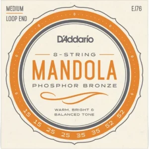 Haute Qualité D‘addario EJ76 Phosphor Bronze Mandola 15-52 - jeu de 8 cordes